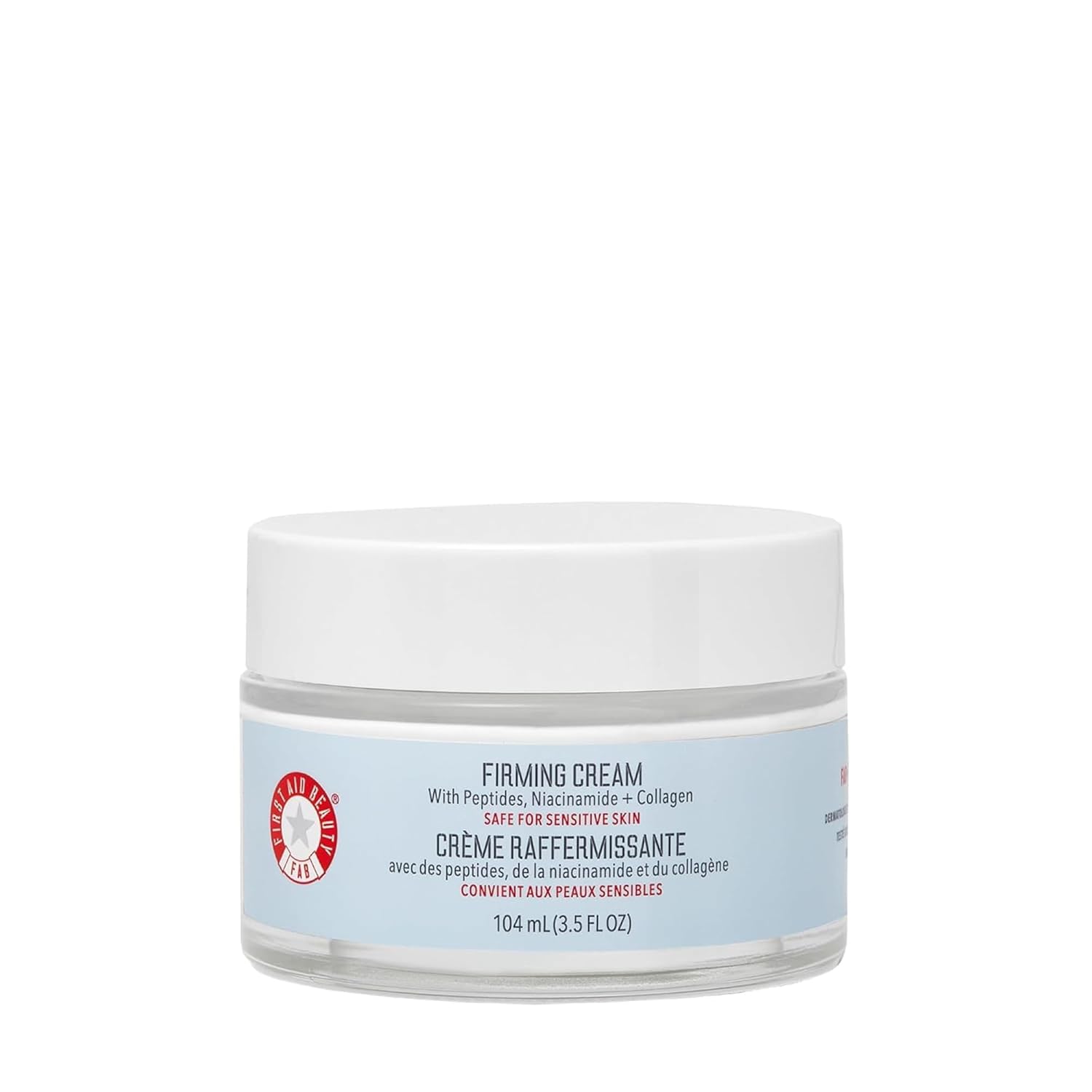 First Aid Beauty - Firming Collagen Cream with Peptides & Niacinamide, Ultra-Rich Plumping Moisturizer, Hydrates & Visibly Firms, Non-Comedogenic, Safe for Sensitive Skin, 3.5 oz-Velvo Beauty