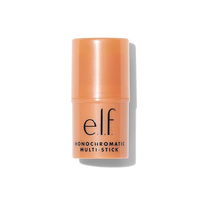 e.l.f. Monochromatic Multi Stick, Luxuriously Creamy & Blendable Color, For Eyes, Lips & Cheeks, Glowing Mango, 0.155 Oz (4.4g)-Velvo Beauty