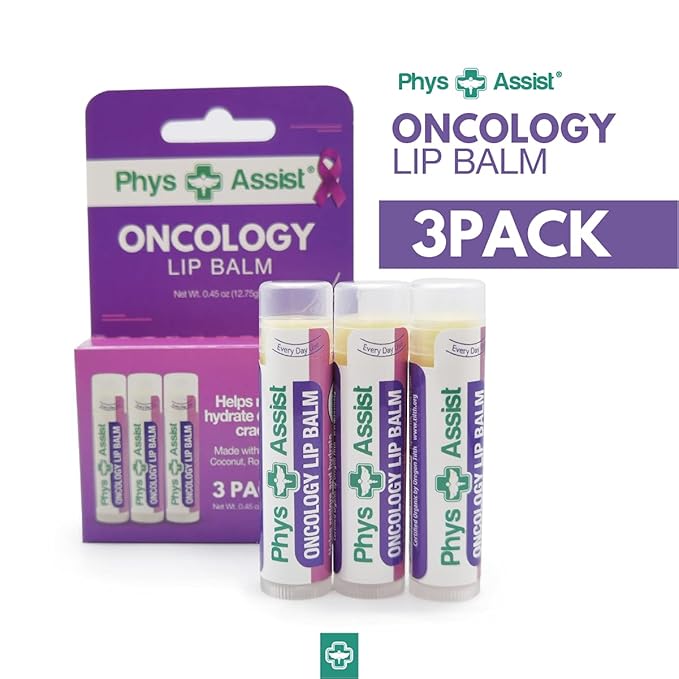 Oncology Lip Balm USDA Organic, Hydrate Dry, Parched Lips. Moisturizing -3 Pack-Velvo Beauty