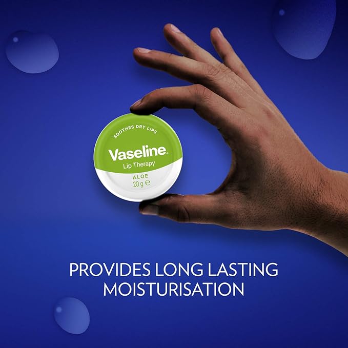 Vaseline Lip Therapy | Vaseline Lip Balm | Lip Moisturizer for Very Dry Lips | Aloe | 20g-Velvo Beauty