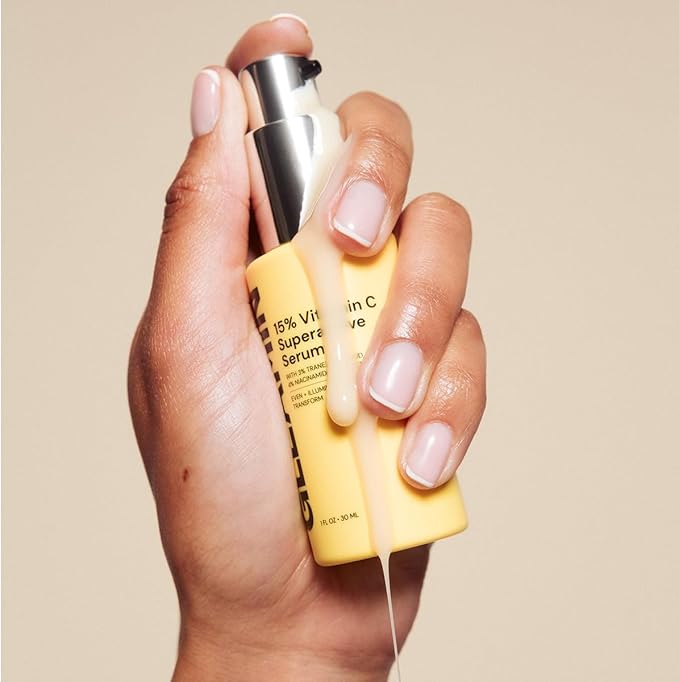 Gleamin Superactive Vitamin C Serum for Face with 15% Vitamin C, Niacinamide, Bakuchiol & Hyaluronic Acid – Skin Brightening Facial Serum for Women & Men – Dark Spot Remover & Radiant Glow – 1 fl oz-Velvo Beauty