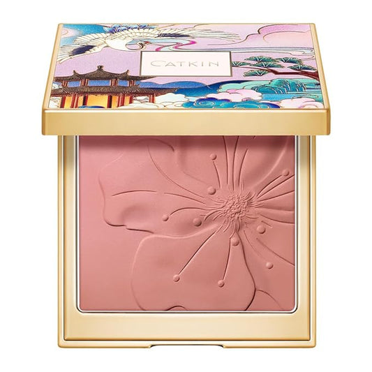 CATKIN Cheek Powder Blush Baked Pink Makeup Blusher Creamy Light Weight Long Lasting Natural Finish 10g (C07 Limerence)-Velvo Beauty