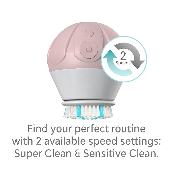 TAO Clean Ona Diamond Orbital Facial Brush and Cleansing Station – Suave Mauve – Electric Face Cleansing Brush with Ergonomic Handle, Dual Speed Settings-Velvo Beauty