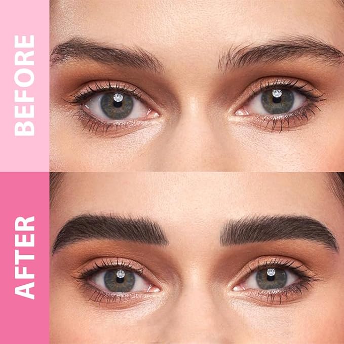 evpct 1Pcs Black Magic Microblading Dual-Ended Eyebrow Contouring Pen Brow Pencil, with 4 Brush Micro-Fork-Tips Applicator and Precise Brush-Tip, Hair Like Strokes, with Dual-ended Eyebrow Brush-Velvo Beauty