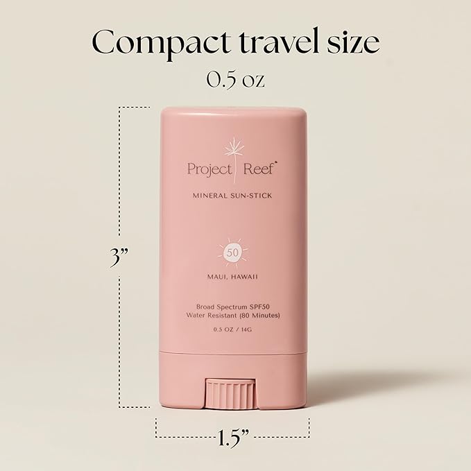 SPF 50 Sheer Mineral Sunscreen Stick - Vegan, Reef Safe, Non-Nano Zinc, Face Sunblock Stick, No White Residue, Pocket Size, Ideal for Travel & Kids .05 oz-Velvo Beauty