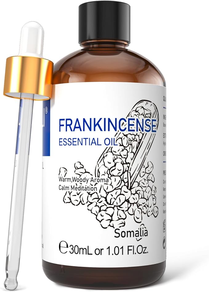 HIQILI 30ML Frankincense Essential Oil, Relaxing, Skin Care, Camp Atmosphere Creation, Can be Added to Body Lotions, Creams, Aromatherapy Use - 1 Fl Oz-Velvo Beauty