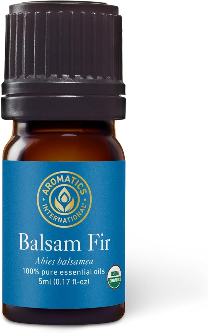 Aromatics International Premium Organic Balsam Fir Essential Oil 5ml | 100% Pure Essential Oil for Diffusion, Aromatherapy & Wellness Use-Velvo Beauty