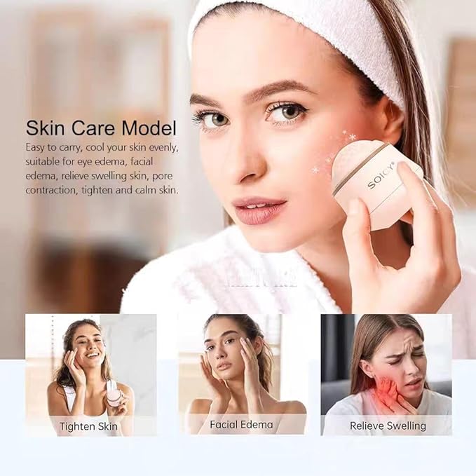 Facial Roller Stainless Steel Eye and Face Ice Massage Roller 360 Degree Rotate Ice Massage Roller Beauty Skin Care Tool-Velvo Beauty