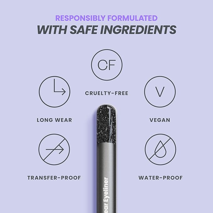 Wonderskin Eyeliner Pencil, 1440 Longwear Black Glitter Eyeliner Pencil - Waterproof, Sharpenable & Smudge Proof-Velvo Beauty