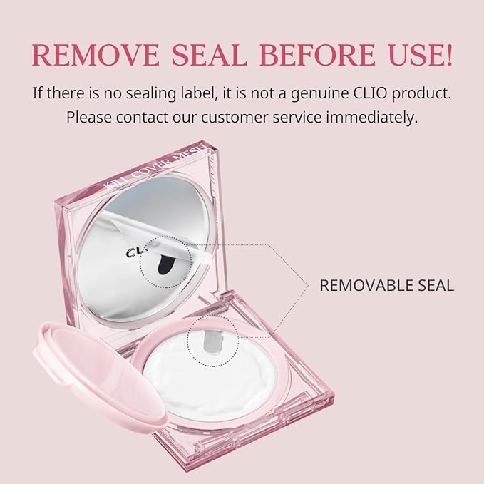 CLIO Kill Cover Mesh Glow Cushion Foundation ([Refill Included] 15g*2, 23N GINGER), Glass Skin, Long-Lasting, Lightweight, Buildable Coverage, Glowy Skin Makeup-Velvo Beauty