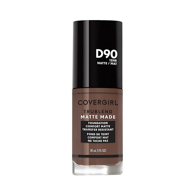 Covergirl Trublend Matte Made Liquid Foundation, D90 Espresso, 1.014 Fl Oz-Velvo Beauty