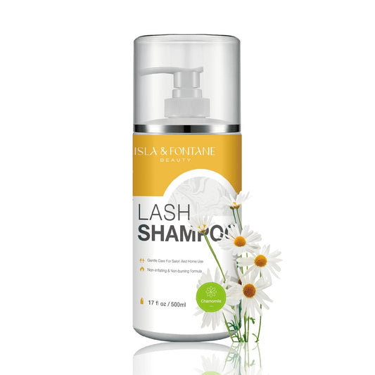 Isla & Fontane Lash Shampoo Bulk – Multi-Scent Series – 17 fl oz / 500ml | Gentle Eyelash Cleanser for Lash Extensions | Non-Irritating | Professional Lash Bath Foam For Salon And Home Use (Chamomile)-Velvo Beauty