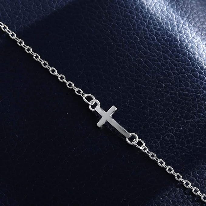 Boho Layering Disc Pendant Necklace Silver Jesus Choker Necklaces Beaded Chain Jewelry Adjustable for Women and Girls-Velvo Beauty