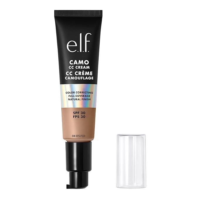 e.l.f. Camo CC Cream, SPF 30 Color-Correcting Medium-To-Full Coverage Face Foundation, Delivers An Airbrushed Finish, Vegan & Cruelty-Free, Medium 370 N-Velvo Beauty