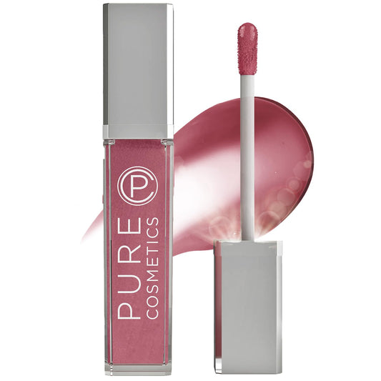 Pure Cosmetics Pure Illumination Lip Gloss - LED-lit Applicator w/Side Mirror - Non-Sticky, Moisturizing & Hydrating Lip Glosses - Soothes & Protects Dry Chapped Lips (On Pointe)-Velvo Beauty
