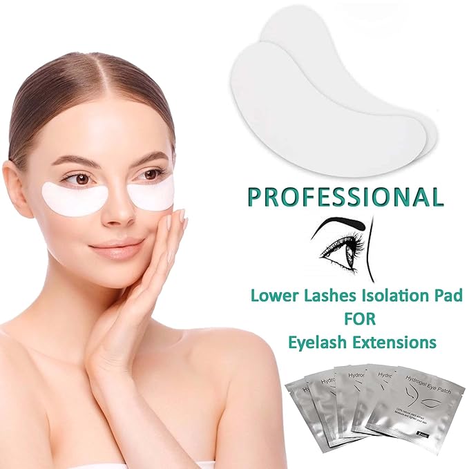 50 Pairs Under Eye Pads, Eyelash Extension Eye Pad for Lash Extensions, Hydrogel Eye Patch DIY False Eyelash Lash Extension Makeup Eye Gel Pad-Velvo Beauty