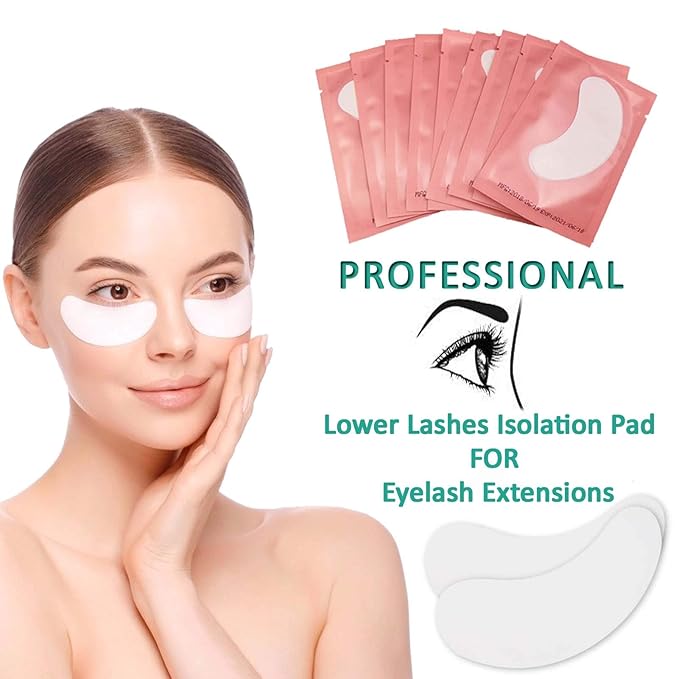 50 Pairs Under Eye Pads, Lint Free Lash Extension Eye Gel Patches for Beauty Salon False Eyelash Extensions Grafting, Hydrogel Eye Mask Beauty Makeup Tool-Velvo Beauty