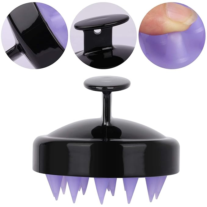 4 Pcs Hair Shampoo Brush Scalp Massager Silicone Scalp Scrubber air Washing Tool for Shower-Velvo Beauty