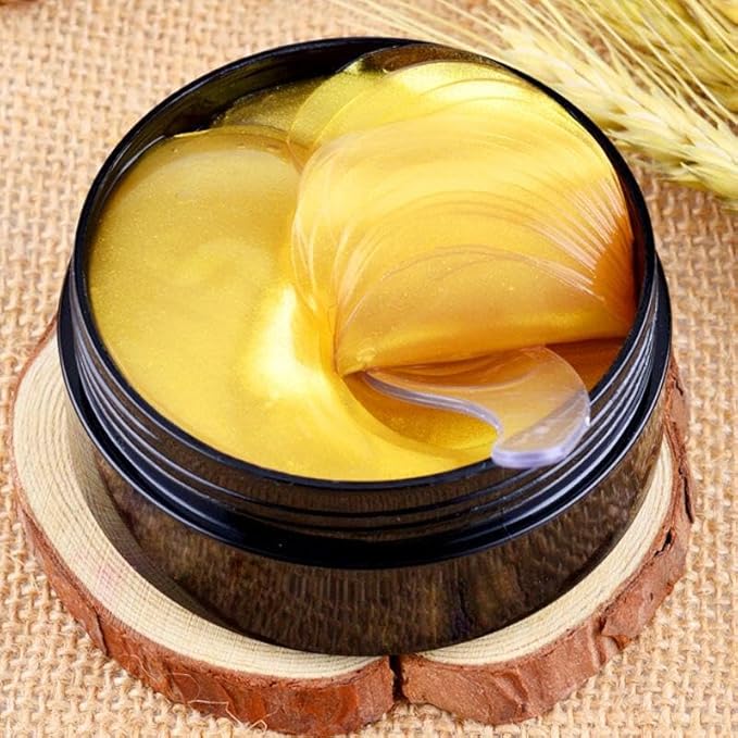 Under Eye Patches, 24K Gold Under Eye Patches for Puffy Eyes and Dark Circles, Under Eye Treatment, Fine Lines & Puffiness, 60 Pairs Collagen Eye Gel Pads for Personal Care-Velvo Beauty