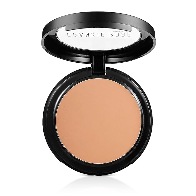 Frankie Rose Cosmetics Powder Foundation – Full Coverage Face Powder For Pores & Imperfections, Evens Out Skin Tone & Shine-Control | 58 Grams (Honey)-Velvo Beauty