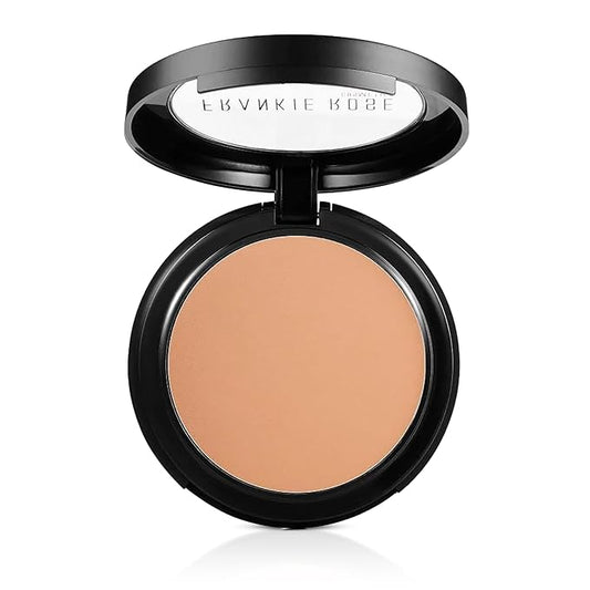 Frankie Rose Cosmetics Powder Foundation – Full Coverage Face Powder For Pores & Imperfections, Evens Out Skin Tone & Shine-Control | 58 Grams (Honey)-Velvo Beauty