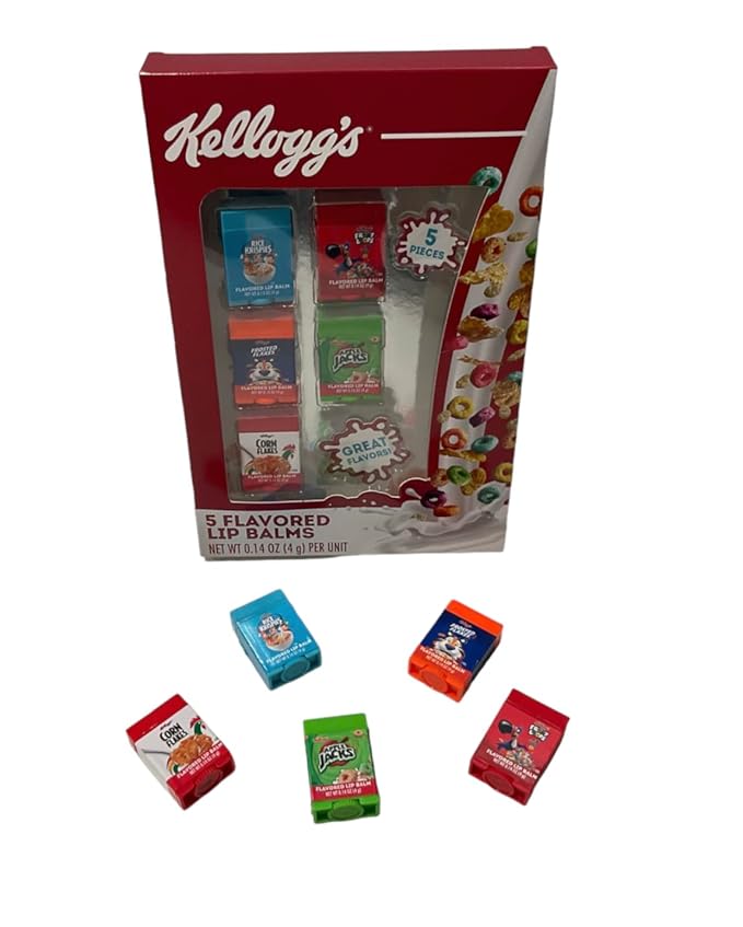 Taste Beauty 5-Piece Kelloggs Cereal Flavored Lip Balm Vending Machine Set-Velvo Beauty