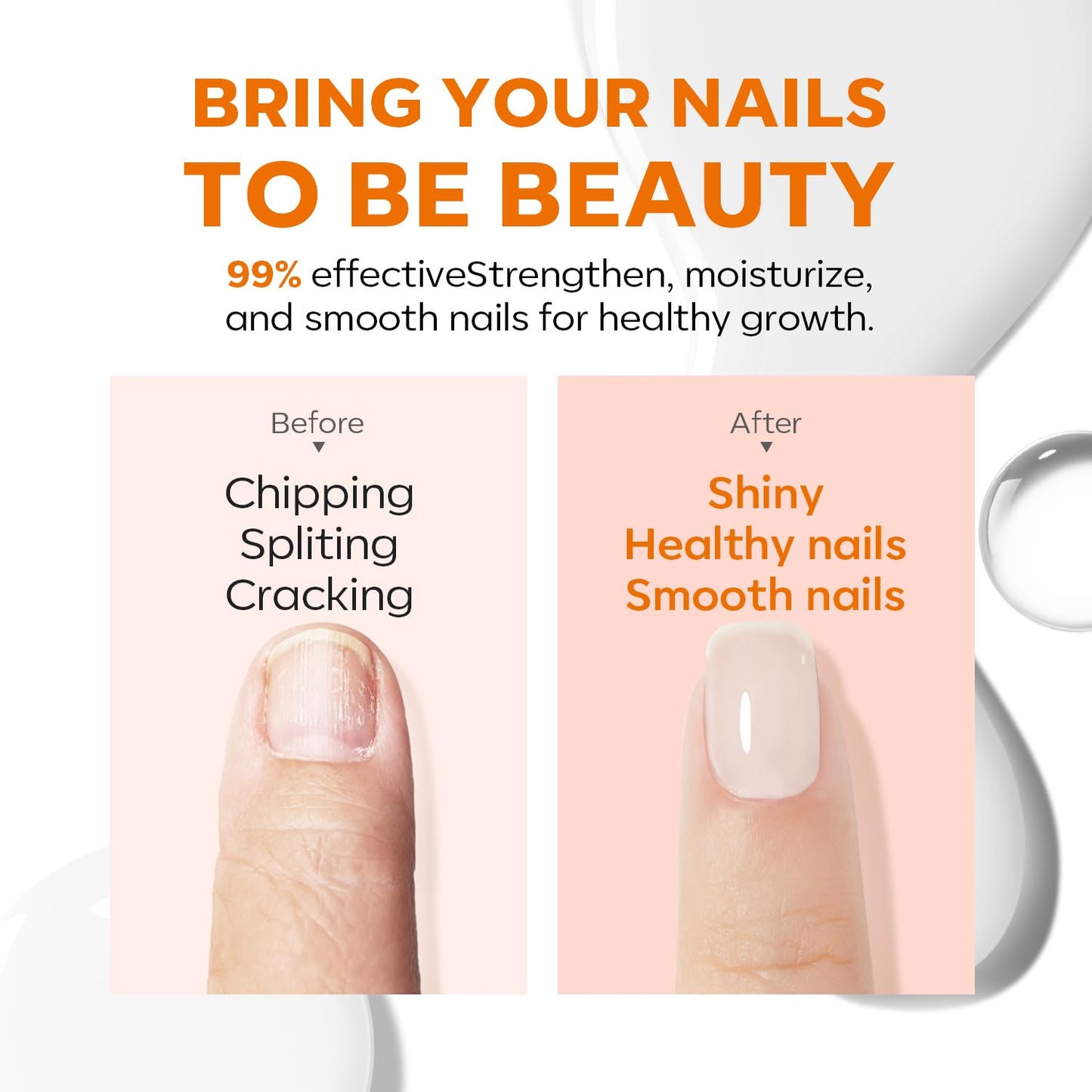 modelones Nail Strengthener Milky White Nail Polish Nails Repair for Damaged Nails Growth and Strentgthener Ridge Filler for Nail Strengthening Polish 15ml-Velvo Beauty