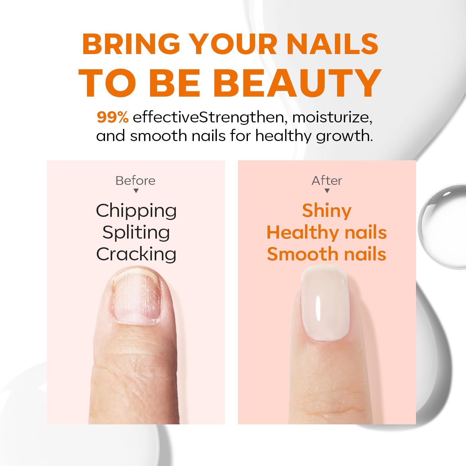 modelones Nail Strengthener Milky White Nail Polish Nails Repair for Damaged Nails Growth and Strentgthener Ridge Filler for Nail Strengthening Polish 15ml-Velvo Beauty