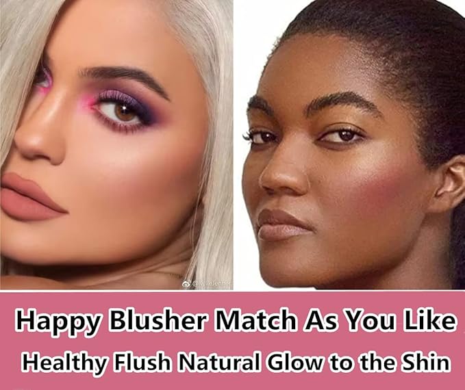 Go Ho Liquid Blush Beauty Wand,Soft Cream Blush Makeup,Liquid Face Blush Stick Contouring with Cushion Applicator,Easy to Blend & Long Lasting & Smooth Natural Dewy Finish,02 Happy Rose Blush-Velvo Beauty