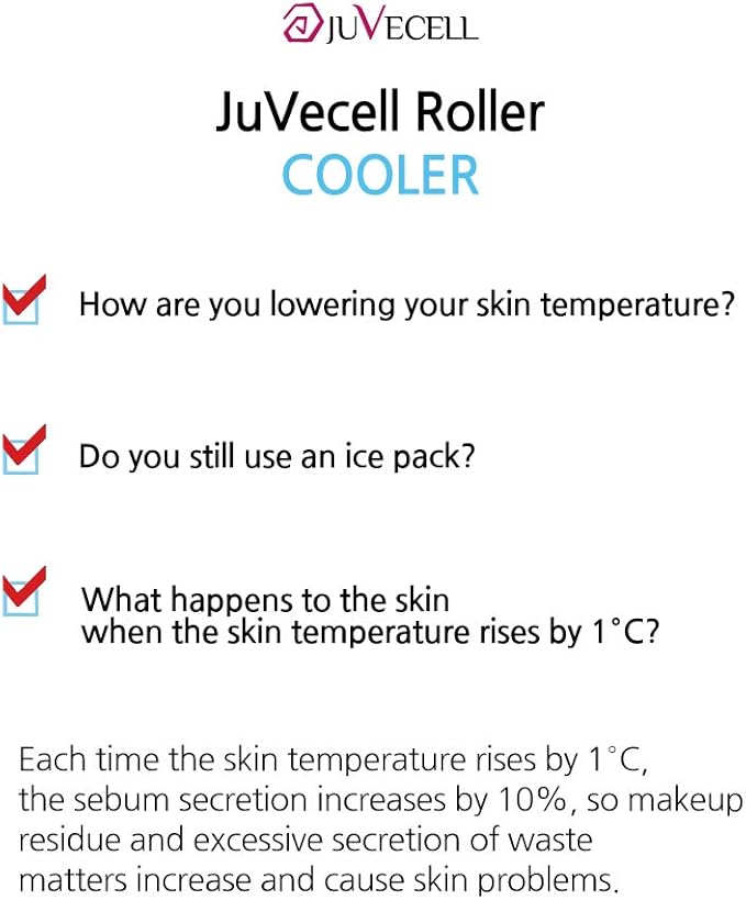 JUVECELL Ice Roller for Puffiness, Face & Eyes Cooler Facial Roller to Press Serums, Cream and Oil Into Skin, Massager Skin Care Tool, Eye Massager and Neck Roller-Velvo Beauty