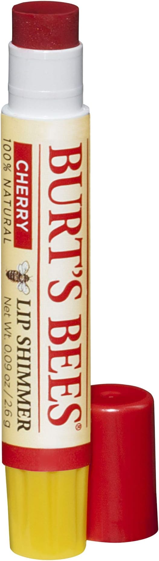 Burt's Bees Lip Shimmer, Cherry 0.09 Ounce (Pack of 4)-Velvo Beauty