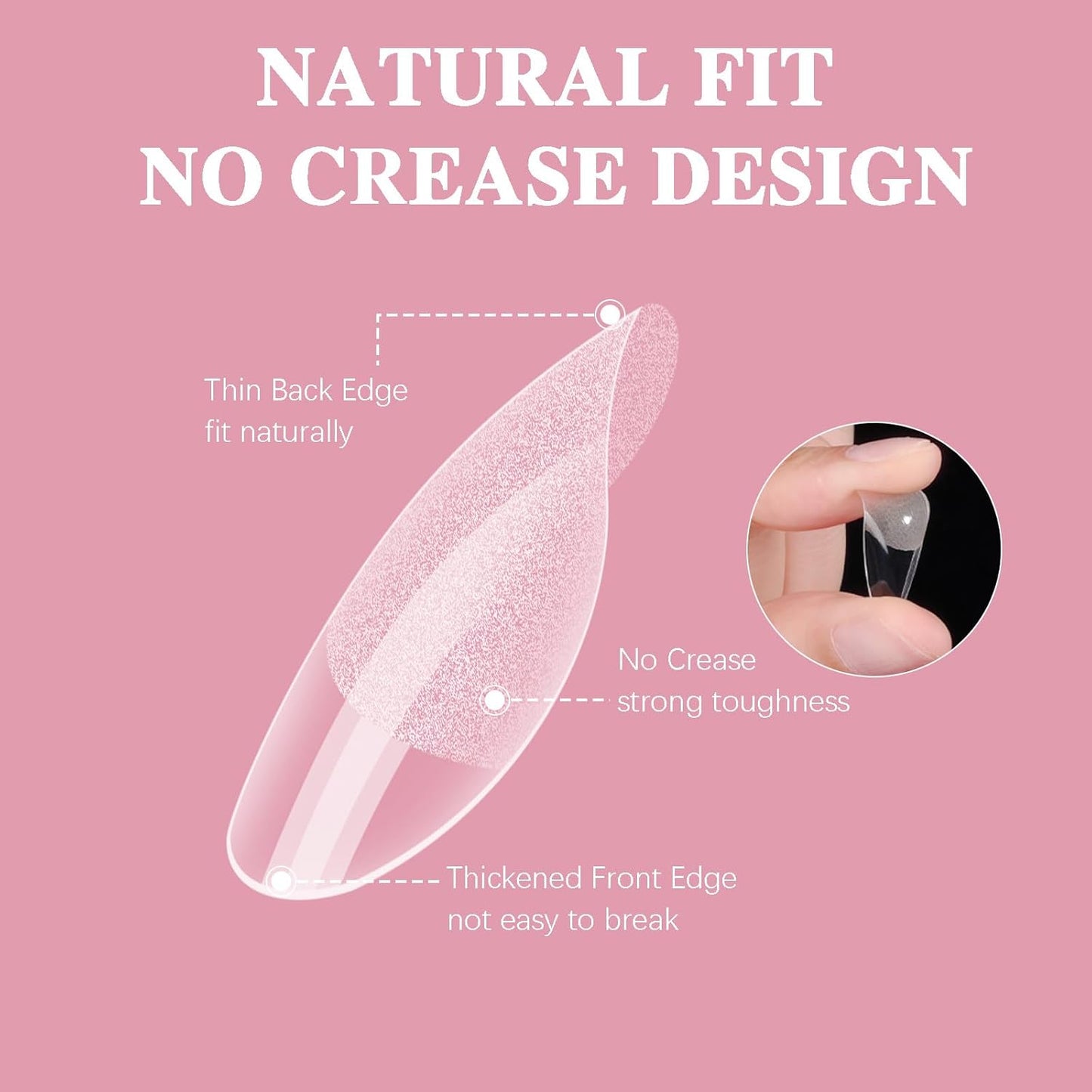 Short Oval Round Nail Tips, SSWSBYKE 300pcs Gel Acrylic Nail Tips for Full Cover Pre-Shaped Fake Nails Tips Half Matte Press On Nails for Extension Home DIY Salon 15 Sizes-Velvo Beauty