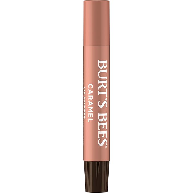 Burt's Bees Shimmer Lip Tint Set, Tinted Lip Balm Stick, Moisturizing for All Day Hydration with Natural Origin Glowy Pigmented Finish & Buildable Color, Caramel (4-Pack)-Velvo Beauty