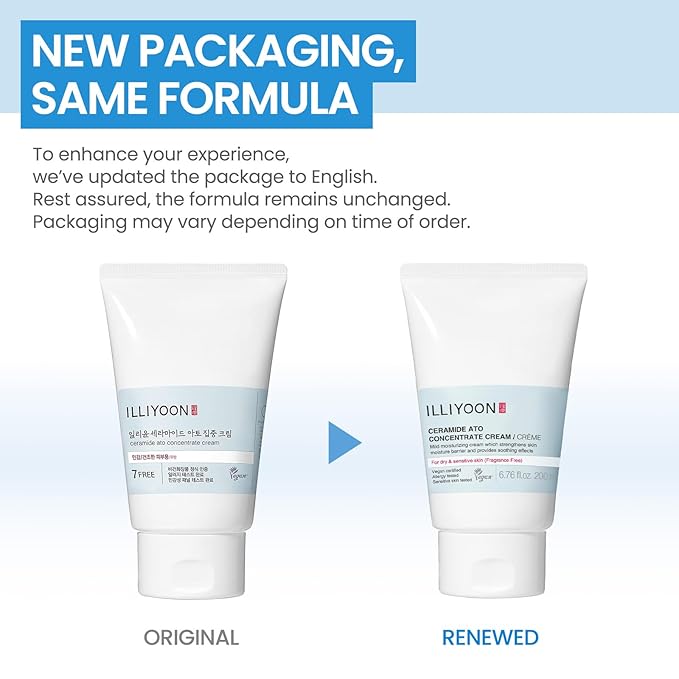 Illiyoon Ceramide Ato Concentrate Cream | Moisturizer for Dry & Sensitive Skin, 100hr Lasting Hydration, For Face & Body, Gentle for Infants, Moisture Barrier Repair, Vegan Certified, 6.76 fl.oz.-Velvo Beauty