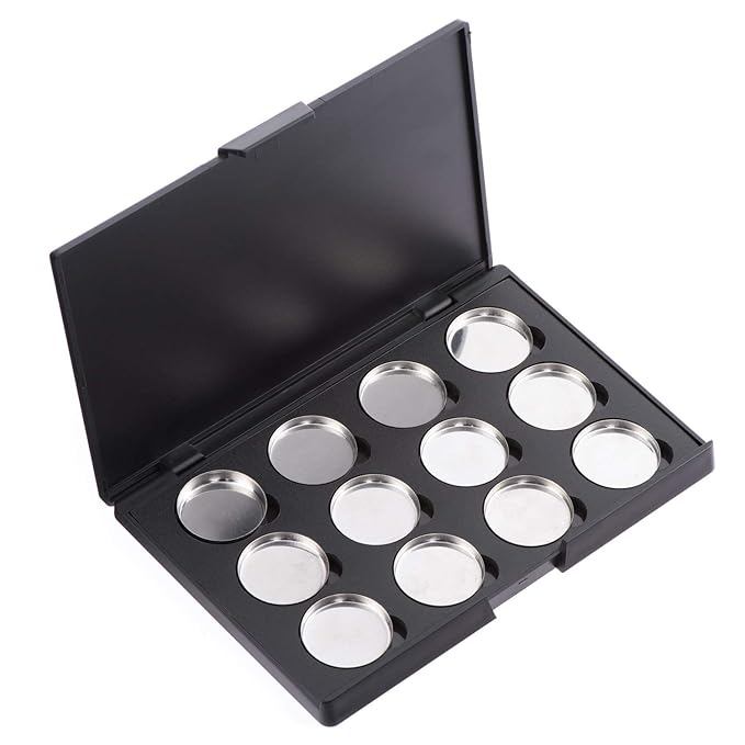 Empty Magnetic Eyeshadow Makeup Palette with 12Pcs 26mm Round Metal Pans-Velvo Beauty