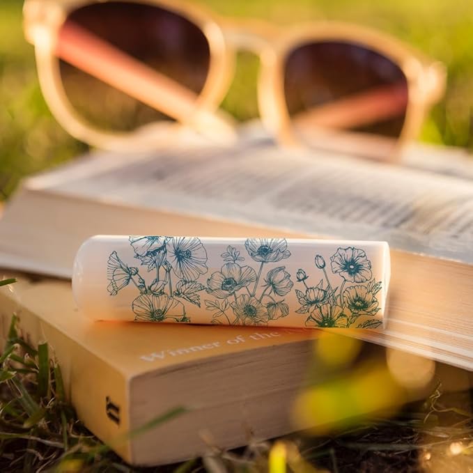 OLYCRAFT 100Pcs Self-Adhesive Lip Balm Tag Stickers 1.7x2.1 inch Waterproof Adhesive Label with Flower Patterns Rectangle Lipstick Tag Sticker for Lip Balm Container Tubes Lipstick Wrapping Decoration-Velvo Beauty