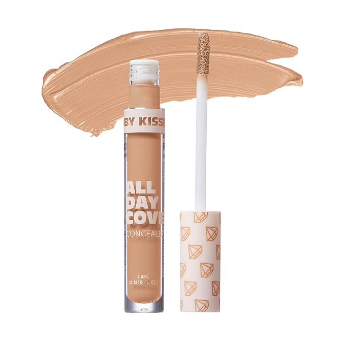 Ruby Kisses All Day Concealer Lightweight Full Coverage Multi-Use Concealer 0.13 Fl Oz (Golden Beige)-Velvo Beauty