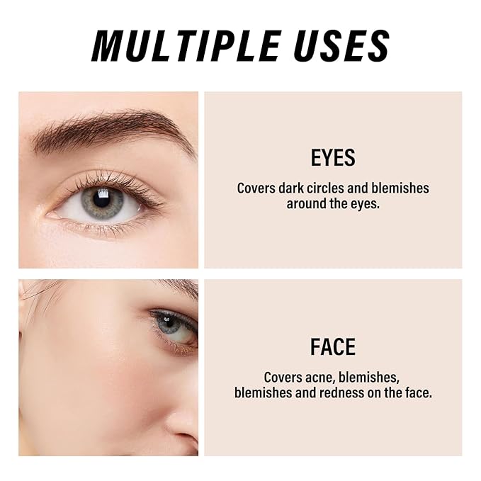 2pcs Liquid Concealer Set with Brush,Full Cover,Concealer Wand with Matte Finish,Corrects，Covers，Long Wear Up to 24hr-Velvo Beauty