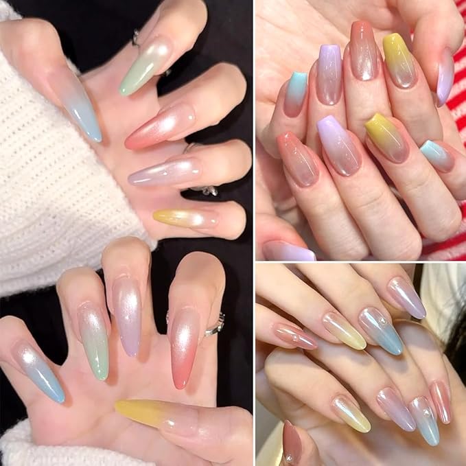 Neon Phosphor Nail Pigment Powder Palette, 9 Colors Solid Pigment Powder for Nails, Fluorescent Glitter Aura Nails Rubbing Dust with Ombre Nail Brush & Sponge Sticks Manicure Art DIY Accessories-Velvo Beauty