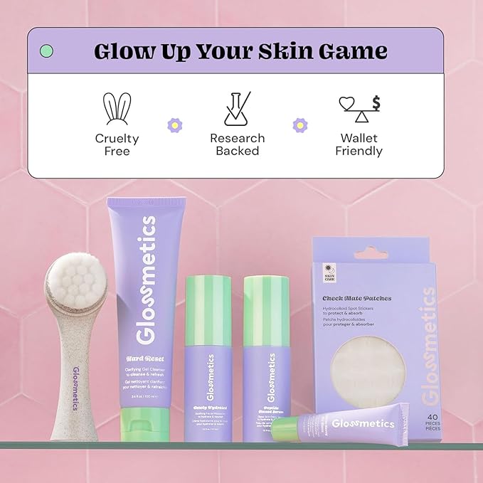 Glazed for Dayz Bundle - Hydrating Skincare Routine Set For Women, Teen Preppy Skincare Set - Includes Peptide Glazed Face Serum, Dewly Hydrated Moisturizer, and Lychee Berry Lip Glaze-Velvo Beauty