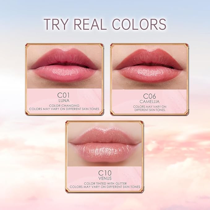CATKIN Lip Balm Set Color Tinted Changing Lipstick Ultra Hydrating Lip Moistrurizer Chapstick with Vitamin E Nourishing For Cracked & Dry Lips 0.12 oz 3pcs Gift Box(01+06+10)-Velvo Beauty