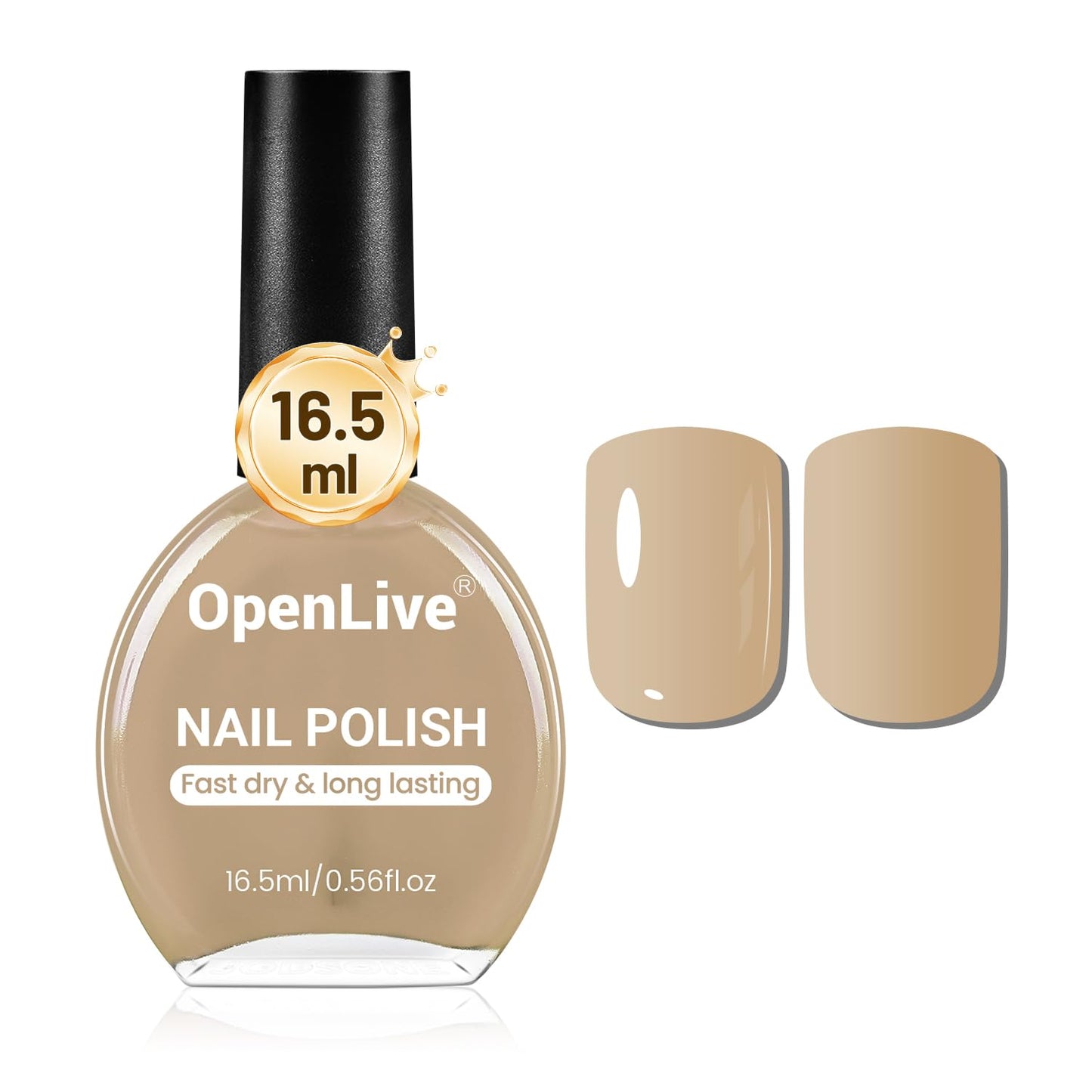 16.5ml Nude Brown Nail Polish Large Volume Quick Drying Nail Polish, Fast Drying and Long Lasting Color Nail Art DIY Home Manicure Gift for Women-Velvo Beauty