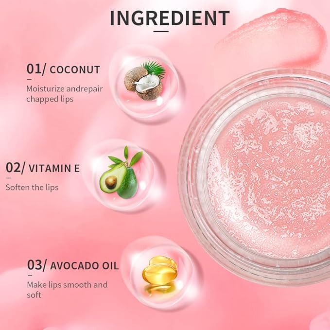 Lip Scrub, Lip Scrubs Exfoliator Moisturizer Dr.YIMAN Sugar Lip Scrub, Lip Exfoliator Scrub for Dry and Chapped Lips,Anti-Aging and Temping, Lip Mask, Lip Care Products, Lip Scrubber, Lip Moisturizer-Velvo Beauty