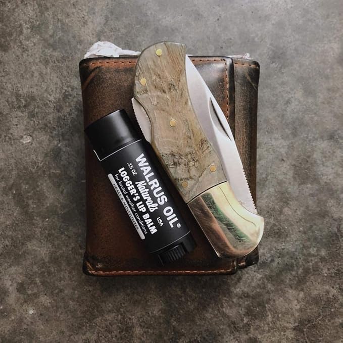 WALRUS OIL - Logger's Lip Balm, 2-Pack, 100% Vegan, Made with Candelilla Wax, Almond Oil, Coconut Oil, Jojoba Oil, and Natural Ingredients.-Velvo Beauty