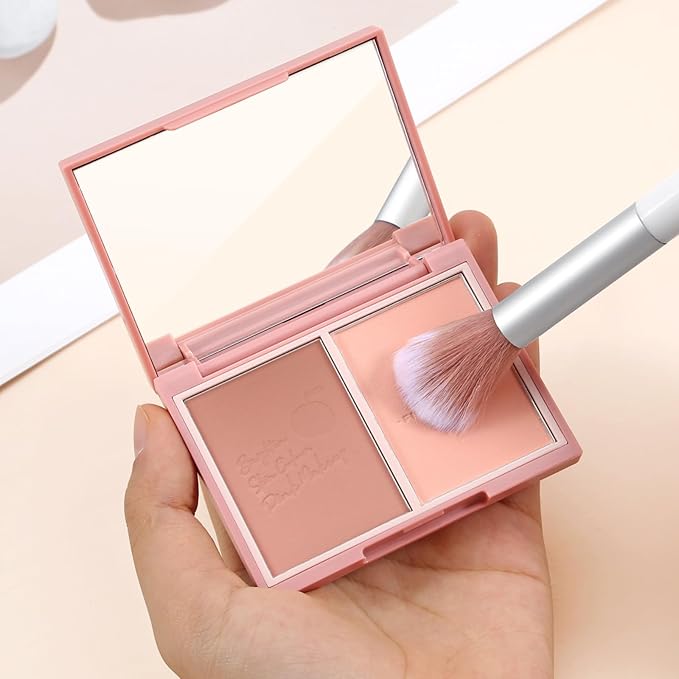Boobeen Highlighter Contour Makeup Palette Face Matte Bronzer Powder, Compact Contouring Blush for Cheeks, Natural Long Lasting with Brush-Velvo Beauty