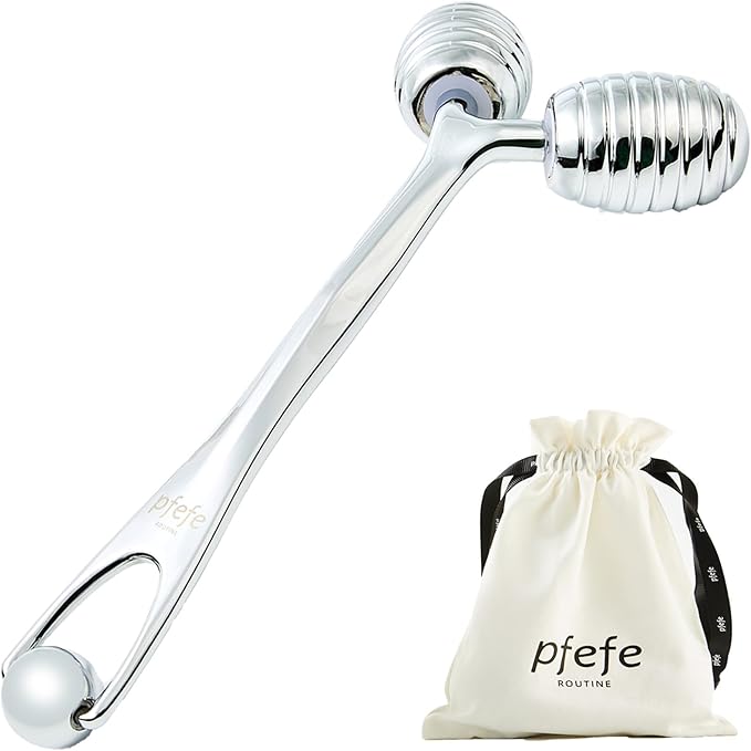 Stainless Steel Face Roller - Metal Facial Cooling Massager for Face and Eyes, Esthetician Supplies Cold Roller for Puffiness, Wrinkles, Dark Circles-Velvo Beauty