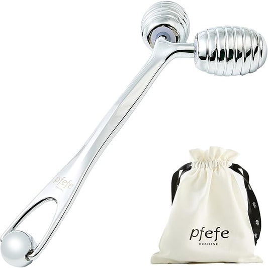 Stainless Steel Face Roller - Metal Facial Cooling Massager for Face and Eyes, Esthetician Supplies Cold Roller for Puffiness, Wrinkles, Dark Circles-Velvo Beauty