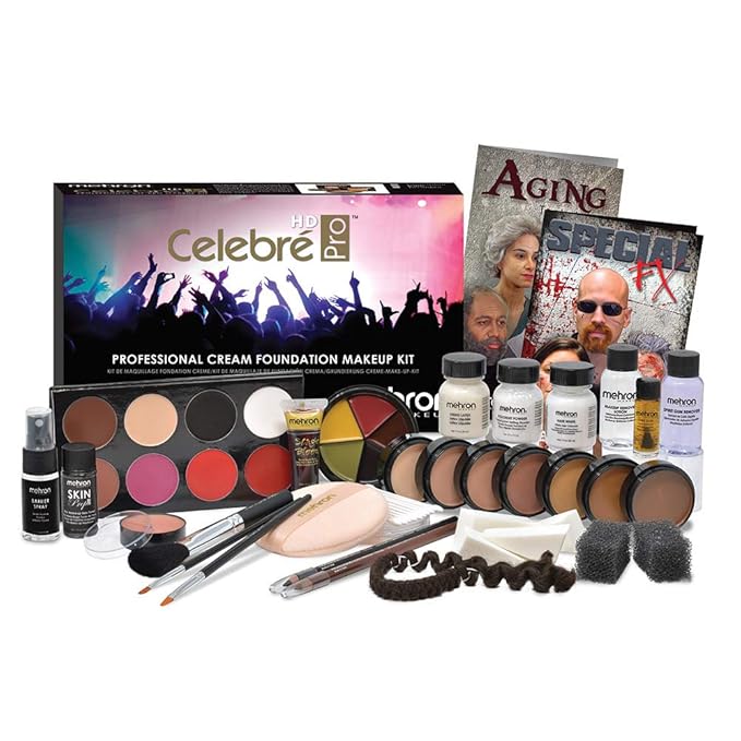 Mehron Makeup Celebre Pro Cream Kit (Dark)-Velvo Beauty