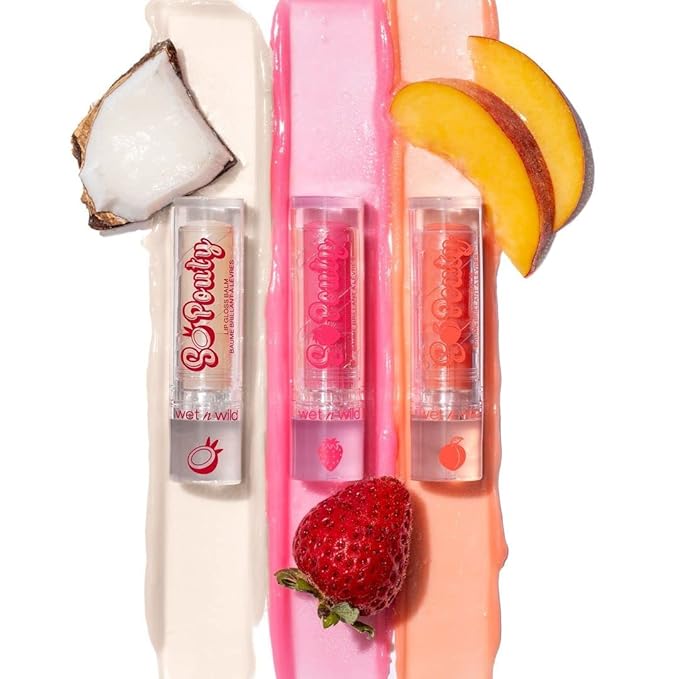 wet n wild Perfect Pout So Pouty Shine Tinted Lip Balm Coconut Flavored, Hyaluronic Acid, Vegan Collagen, Moisturizing For Dry Lip Care, Clear (Pack of 2)-Velvo Beauty