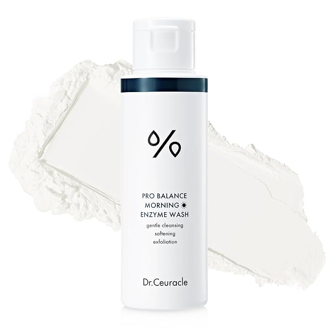 Dr.Ceuracle Pro Balance Enzyme Powder Face Wash - Korean Day and Night Natural Enzyme Powder Face Wash for Deep Pore Cleansing, Sebum Removing, pH Skin Balancing Care (Morning Wash)-Velvo Beauty